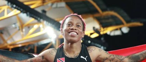 Her Excellency Paula-Mae Weekes President of the Republic of Trinidad and Tobago Congratulates Michelle-Lee Ahye on Winning the Gold Medal at the Commonwealth Games 2018