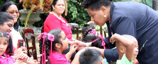 Students of the Penal Quinam ECCE Centre visit Her Excellency Paula-Mae Weekes