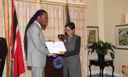 Swearing-in of Mr. Adrian Leonce as Parliamentary Secretary in the Ministry of Public Utilities