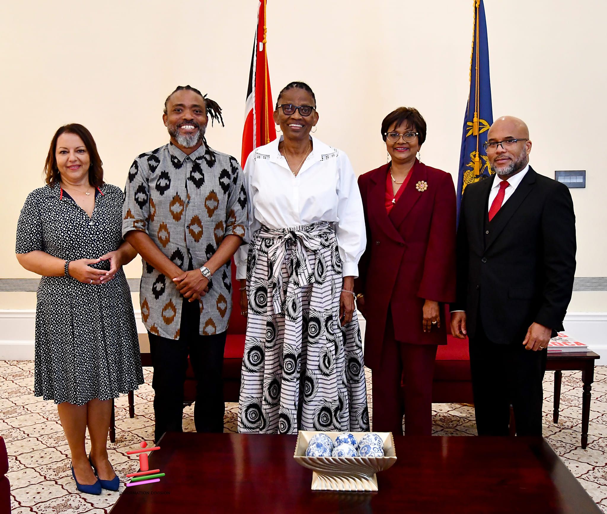 Machel Montano visits Her Excellency