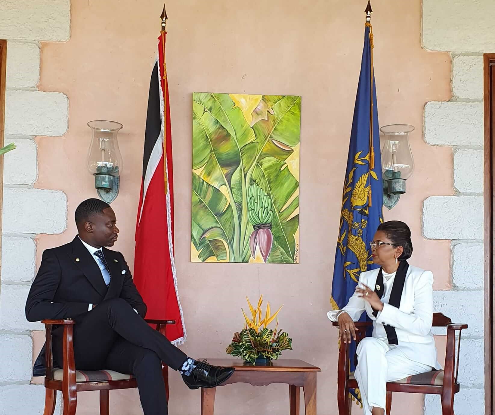 Her Excellency receives the Chief Secretary of the THA prior to Address