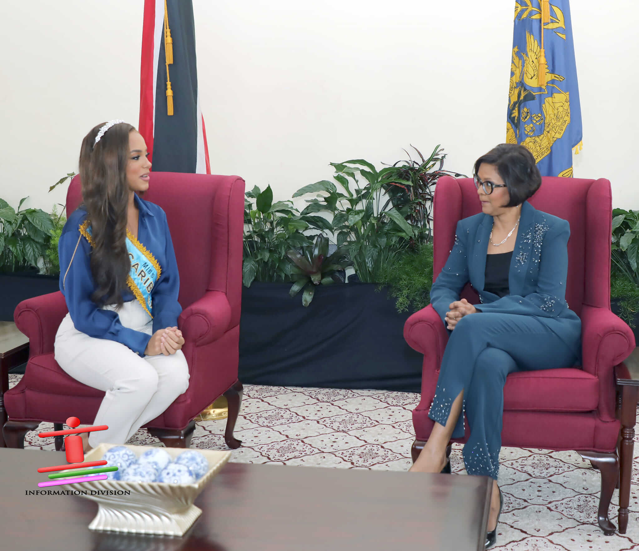 Her Excellency receives Miss World Caribbean 2024