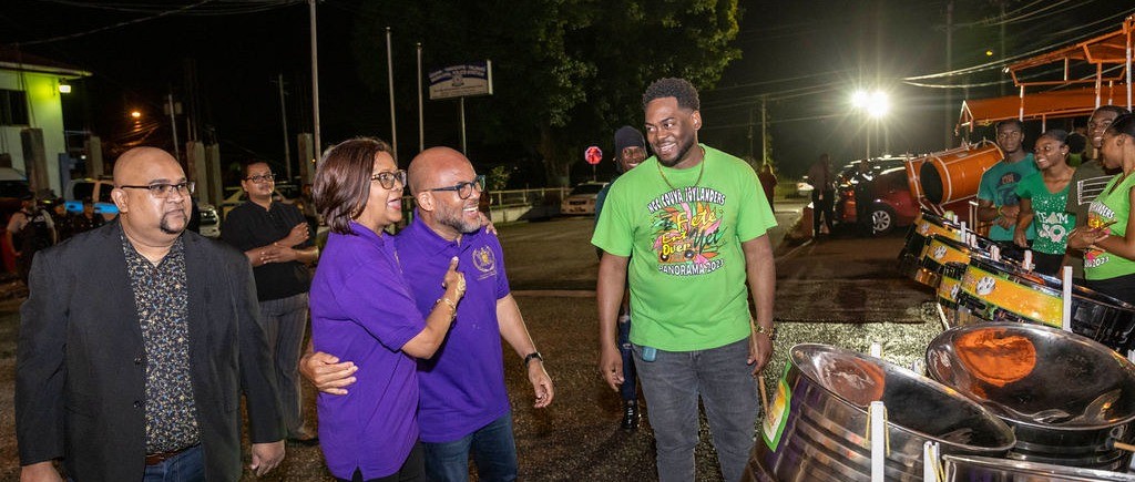 Their Excellencies visit the NGC Couva Joylanders Steel Orchestra