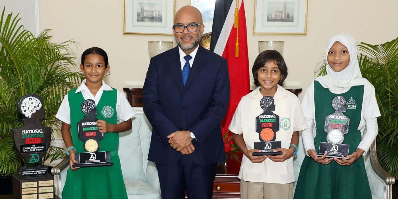 Winners of the DATT National Diabetes School Quiz Meet the First Gentleman