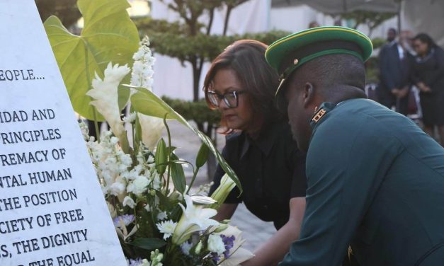 Her Excellency lays wreath at Cenotaph on Coup Anniversary
