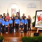 Their Excellencies receive LEGO Coat of Arms