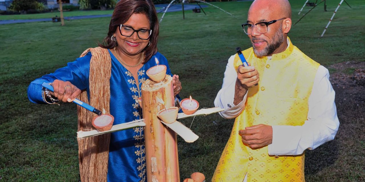 Their Excellencies host Divali celebrations with staff of the Office of the President