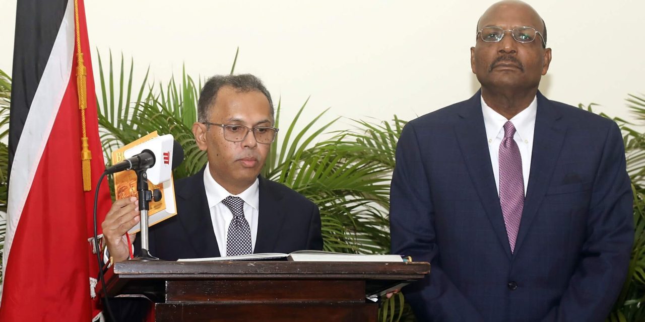 His Excellency Wade Mark, Acting President appoints The Hon Mr. Justice Ronnie Boodoosingh as the new Chief Justice