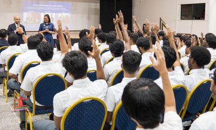 Their Excellencies visit Sixth Form students of Naparima College