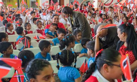 Their Excellencies visit the Caroni Education District
